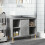 VidaXL vidaXL Bathroom Cabinet Cupboard Vanity Unit Concrete Grey Engineered Wood 5
