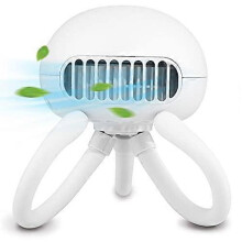 (As show, One size) LINJOU Mini Handheld Fan for Stroller, car Seat, Crib, Bike and Desktop (White)