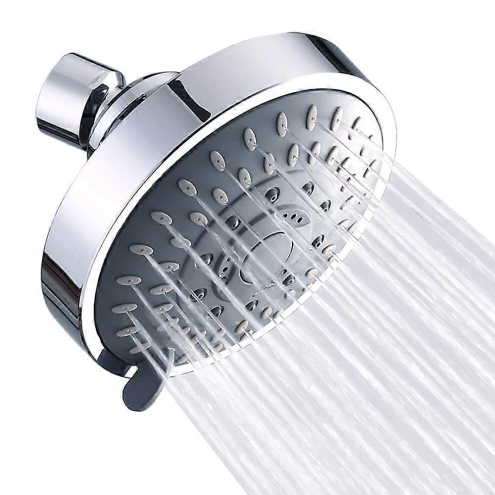 (As Show, One Size) Linjou High Pressure Rain Fixed Showerhead 5-Setting With Adjustable Metal Swivel Ball Joint 5093442604559