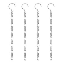 (As show, One size) LINJOU 50cm Space Saving Hanger Chains Stainless Steel Closet Hanger Organizer Magic Chains(4 Pieces)