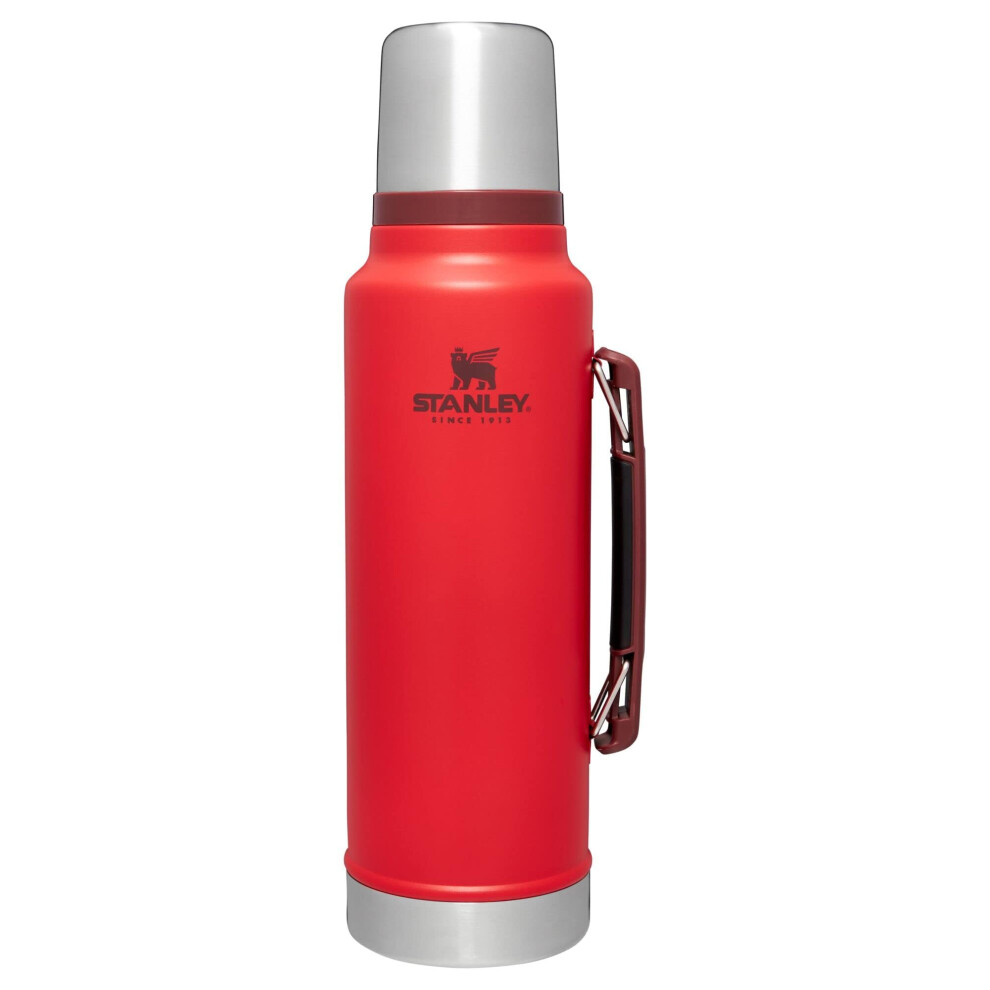 Stanley Classic Vacuum Insulated Wide Mouth Bottle - Lava - BPA-Free 18/8 Stainless Steel Thermos for Cold & Hot Beverages - 1.5 QT