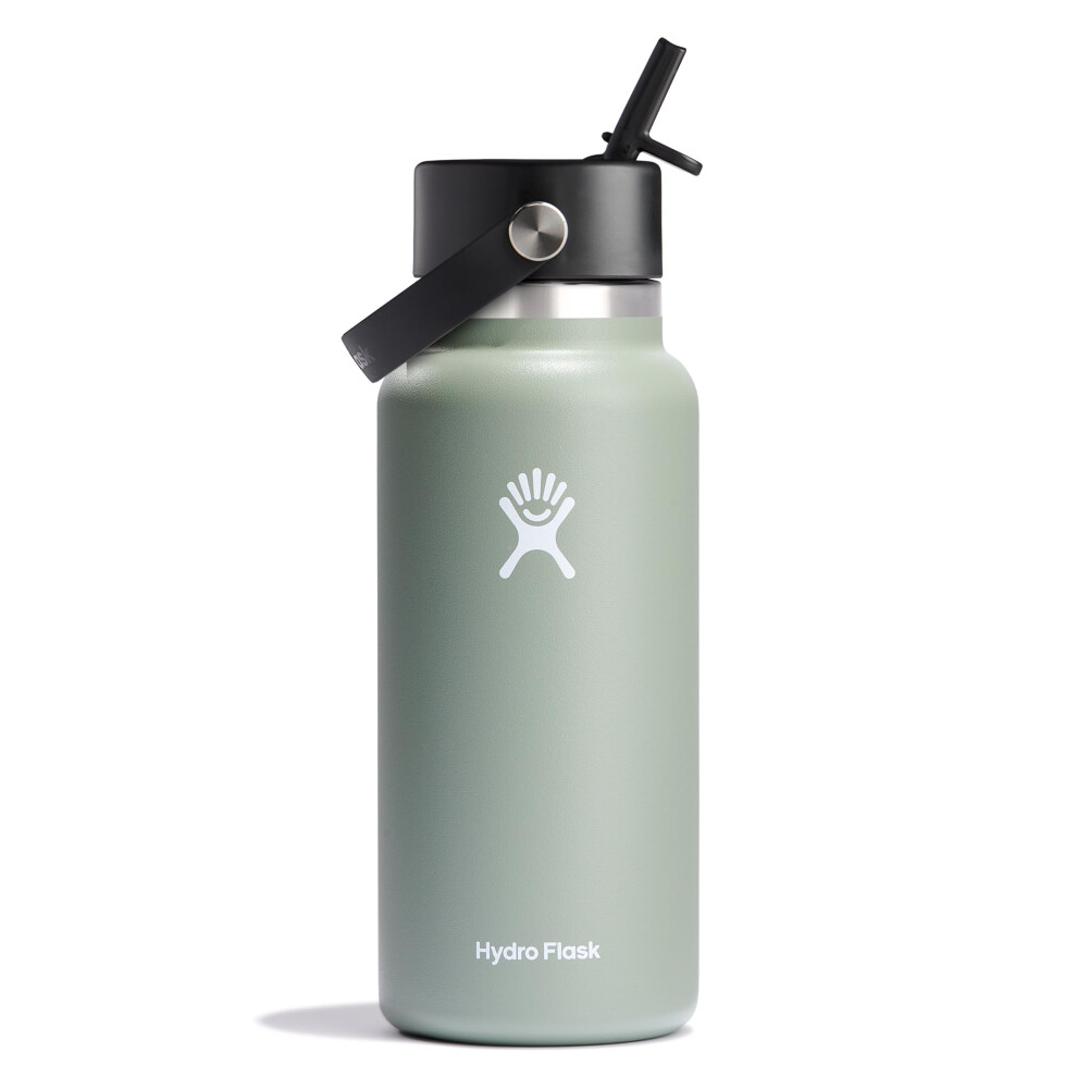 Photos - Water Bottle Hydro Flask Wide Flex Straw Cap Agave 32 Oz W32BTS 