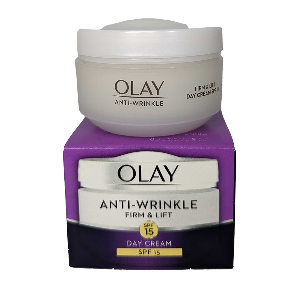 Olay Anti-Wrinkle Firm & Lift SPF 15 Anti-Ageing Day Cream Moisturiser - 50ml