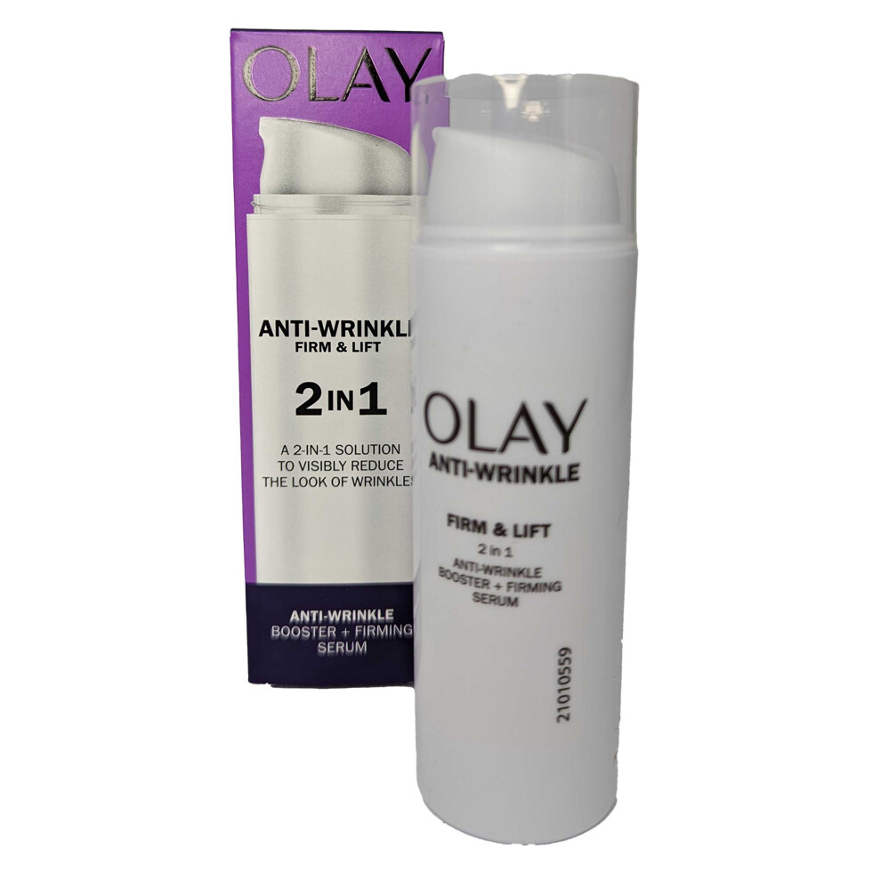 Olay Anti Wrinkle Firm and Lift 2-in-1 Day Cream and Firming Serum, 50 ml