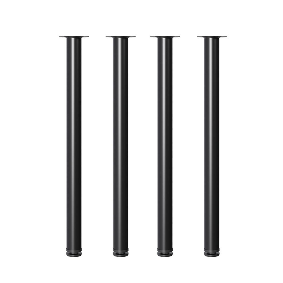 Set of 4 Black Round Metal Table Legs Furniture Legs H72cm
