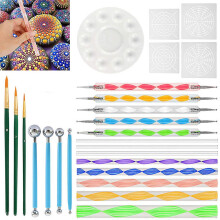 (As show, One size) Mandala Dotting Tools Kits, 25 Tlg Mandala Dotting Tools Set