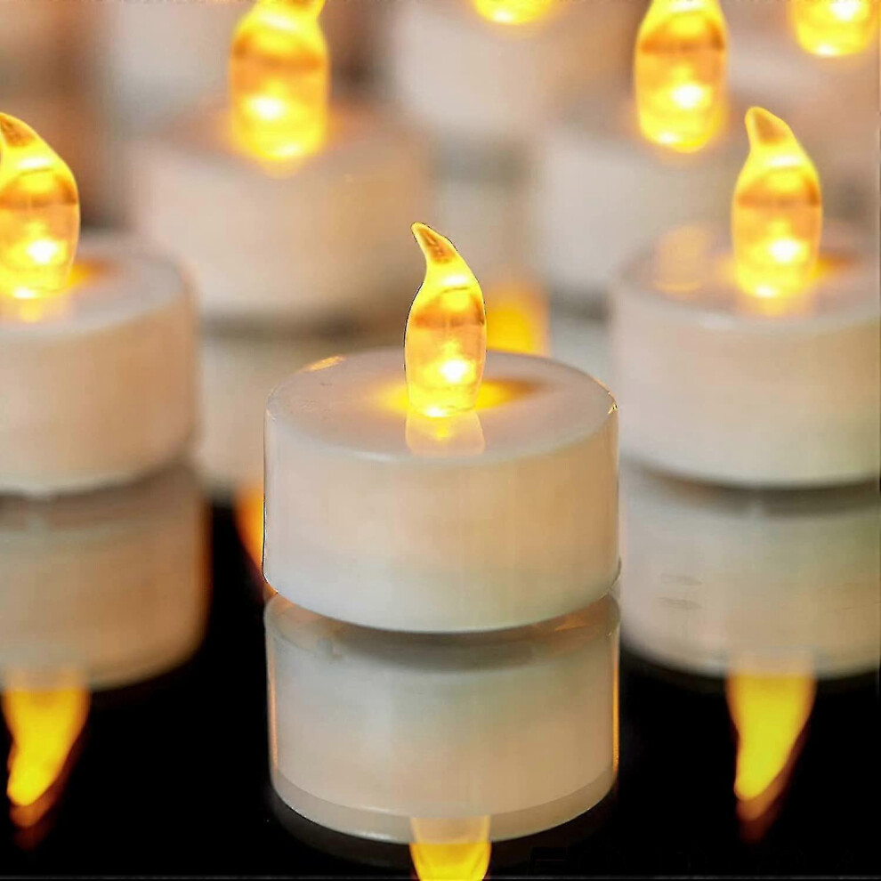 (As show, One size) Tea Lights,led Candles Flickering Flameless Candles,50-pack Realistic Battery-image-OPC-PG7HDBB-NEW