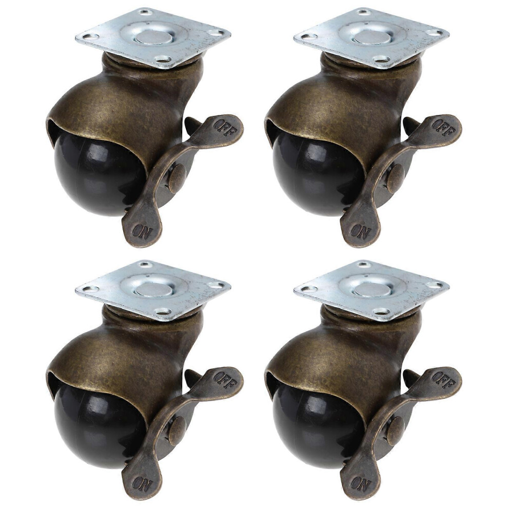(As Show, One Size) 4 Pcs Office Chair Casters Stable Furniture Casters Furniture Leg Wheels Desk Chair Wheels Swivel Caster Replacement 6953460327900