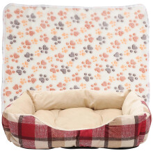 (As show, One size) Indoor Cat House Thermal Pet Bed Cat Lounge Sofa Small Dog Kennel Fur Cuddler Bed