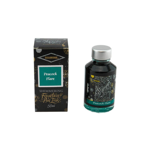 Νέα Μπουκάλα Μελανιού Diamine 50ml (Peacock Flare)