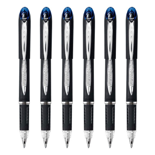 Uni-Ball Uni-Ball Jetstream Rollerball Pen 1.0mm Bold Point 6-Count (Blue Bold)