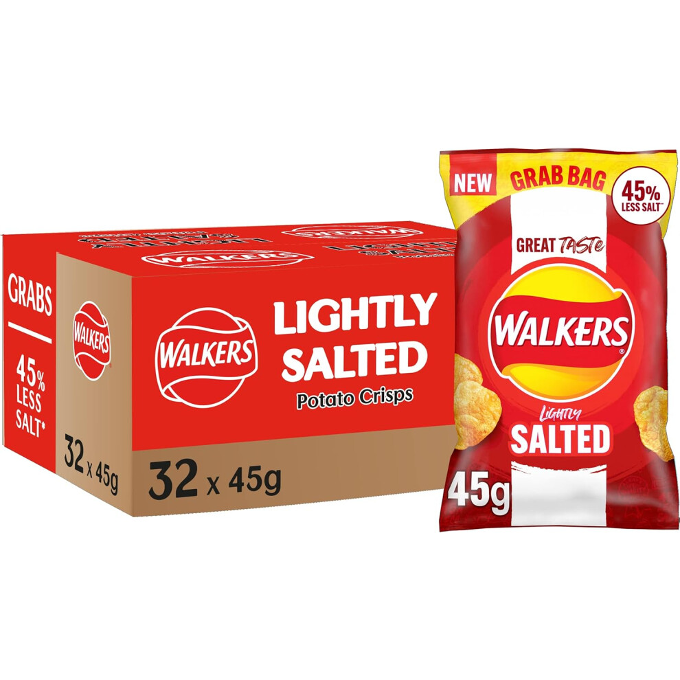Walkers Less Salt Lightly Salted Crisps 45G