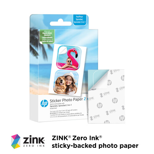 HP HP Sprocket 2x3 Premium Ζink Προεκτυπωμένο Χαρτί Αυτοκόλλητων, 30 Φύλλα 2