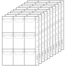 Pagine per tasche porta monete - 9 tasche Inserti per tasche porta monete standard a 9 fori Coll