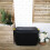 Strata 110L Heavy Duty Lockable Stackable Storage Chest Trunk on Wheels with Clips in Black 7