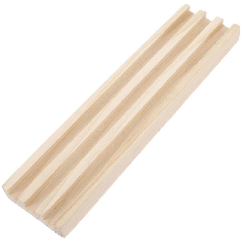 Kricely (As Show, One Size) Wooden Domino Rack Domino Holder Domino Tiles Game Rack Domino Storage Holder