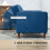 Homcom HOMCOM Convertible Sofa Futon Velvet-Touch Tufted Couch Sofa Bed Blue 6
