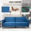 Homcom HOMCOM Convertible Sofa Futon Velvet-Touch Tufted Couch Sofa Bed Blue 7