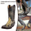 (42)Python Western Boot Colorblock Embroidery Men Boots Fashion Modern Shoes 3