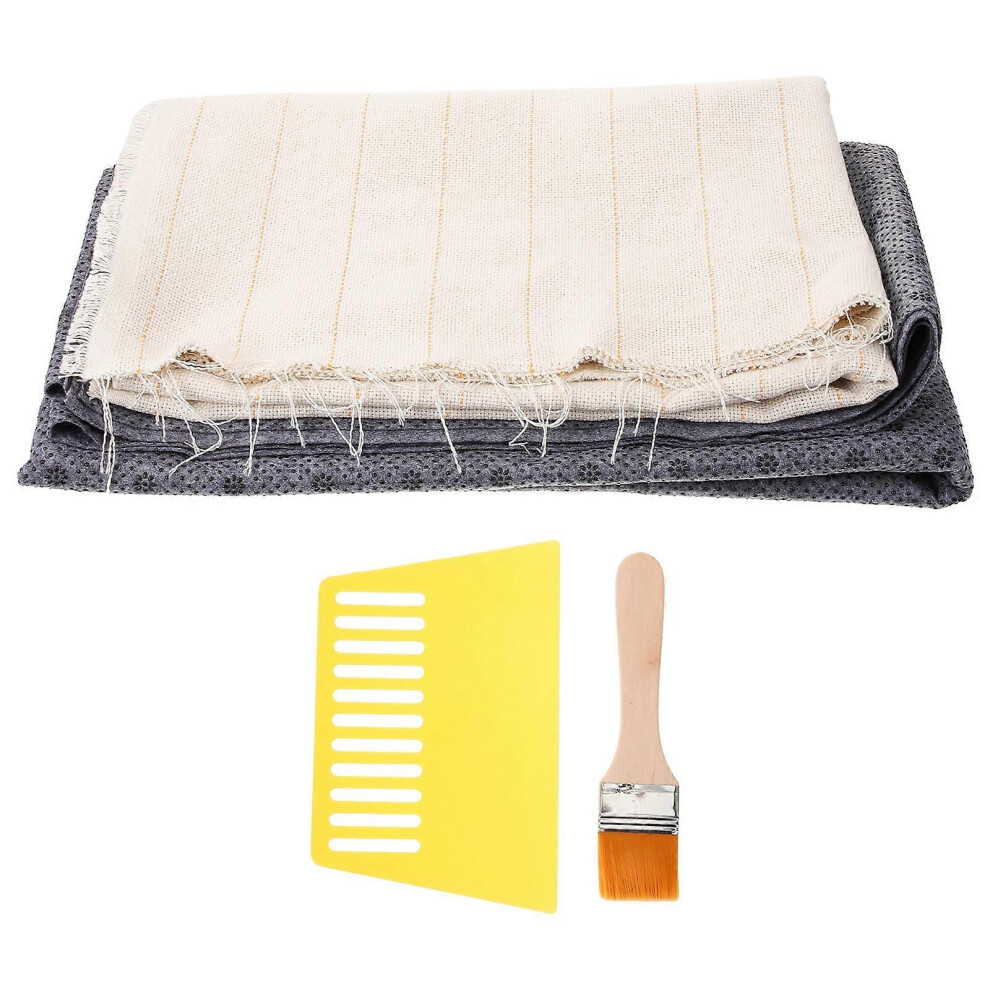 Kricely (As Show, One Size) 1 Set Of Tufting Cloth Large Monk Cloth Kit Cut Pile Rug Tufting Cloth Set Nonskid Backing Tufting Cloth