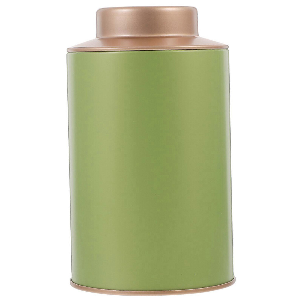 Kricely White (, One Size) Airtight Loose Tea Storage Jar Shatter-Proof Tinplate Tea Canister Kitchen Sealing Storage Canister