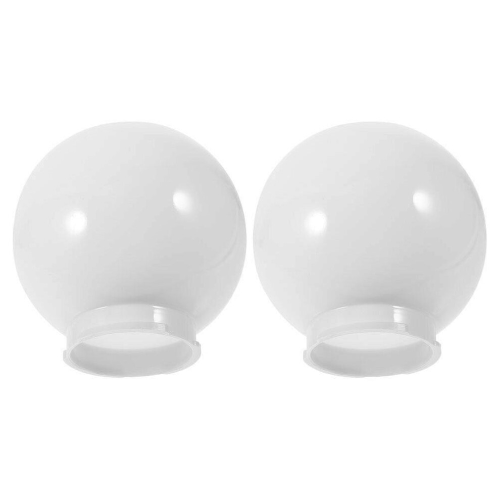 Kricely Light (As Show, One Size) 2Pcs Acrylic Lamp Shade Outdoor Globe Street Lamp Covering Lamp Protector Fixture