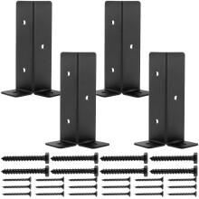 (As show, One size) 1 Set Post Base Protectors Heavy Duty Mailbox Bracket Bases Metal Deck Railing Supporting Bases