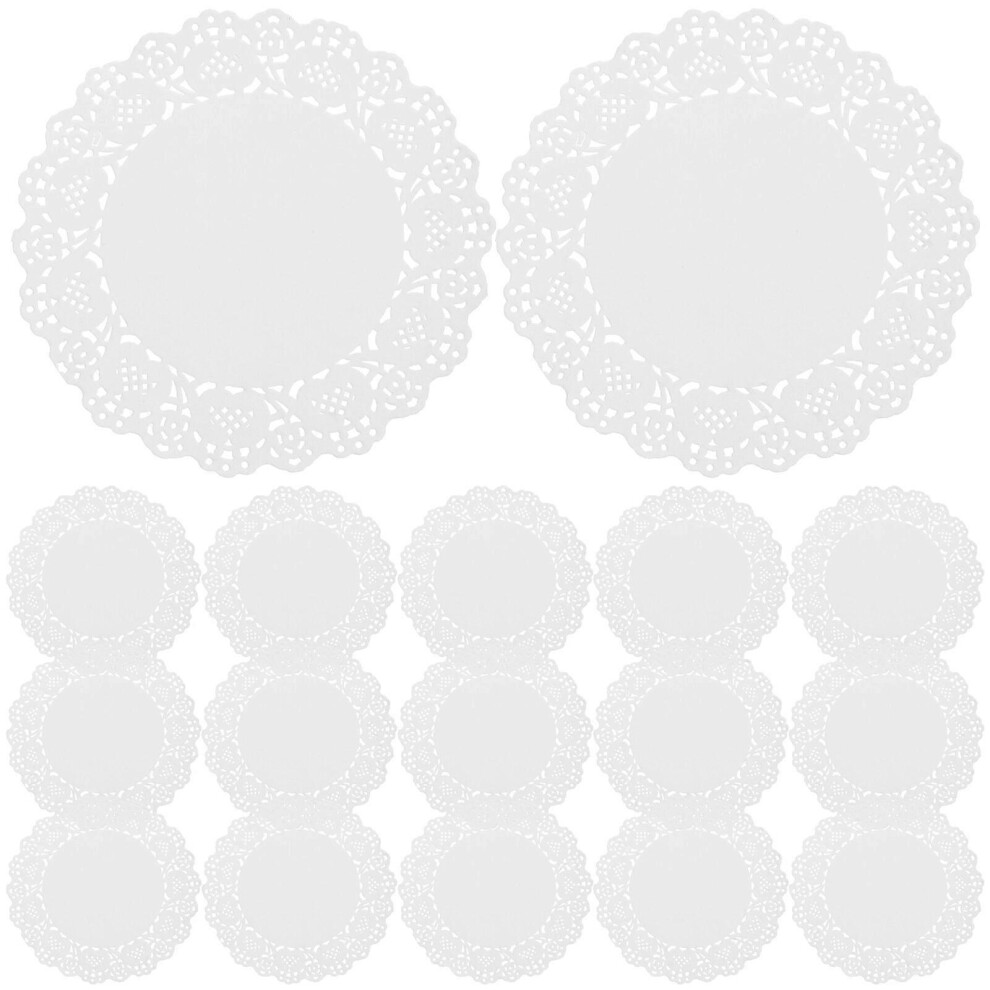 Kricely (As Show, One Size) 200Pcs Disposable Oil-Absorb Paper Placemat Dining Table Decorative Paper Doilies