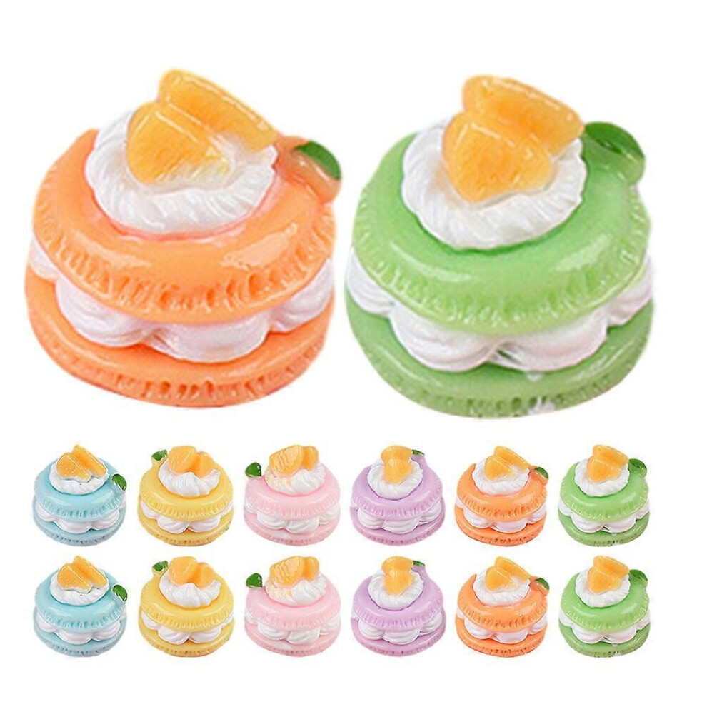 Kricely (As Show, One Size) 18Pcs Fake Cake Decorative Cake Model Realistic Food Artificial Cake Dessert Photo Props