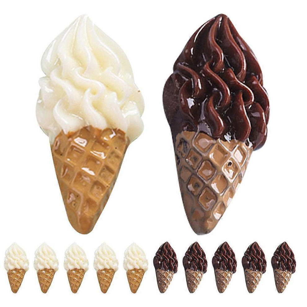 Kricely Cream (As Show, One Size) 24Pcs Miniature Ice Models Dollhouse Decoration Simulated Ice Props