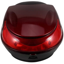 (Dark Red, One size) 1 Set of Multipurpose Motorcycle Storage Box Helmet Storage Box Motorcycle Backseat Box