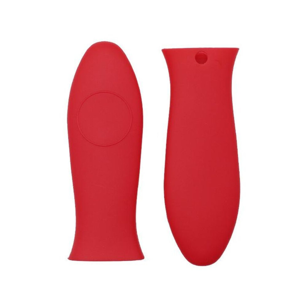 (red, 14cm) Kitchen Silicone Pot Handle Gloves Household Heat Proof Cover Pot Handle Heat Resistant Thickened Skillet Handle Cover