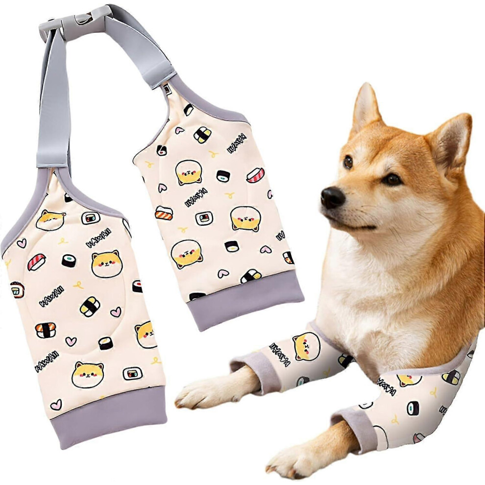 Yellow (2Xl, ) Dog Surgery Recovery Sleeve For Front Legs, Dog Leg Protector, Dog Elbow Protector For Medium Large Dogs, Prevents Wound Licking
