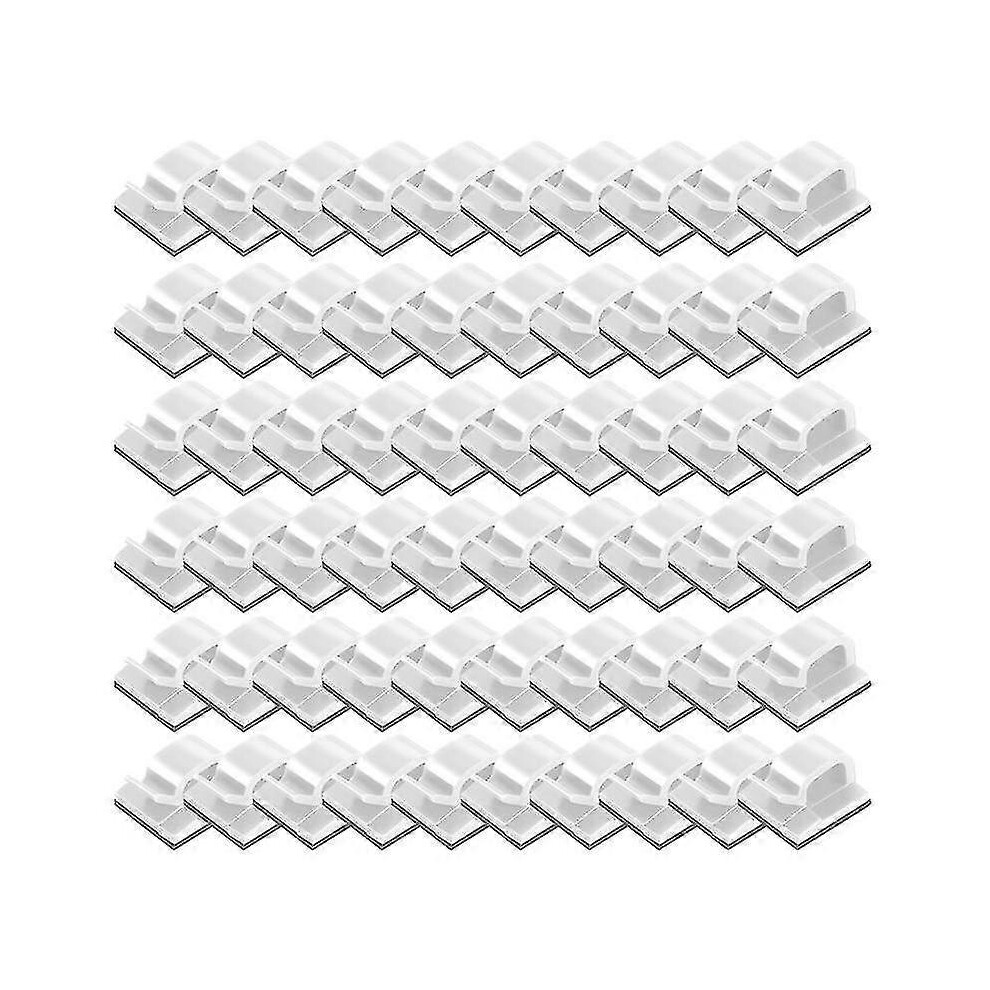 (White) 60Pcs Outdoor Light Clips Upgraded Adhesive Outdoor Light Clips Light Holder 5778930933372