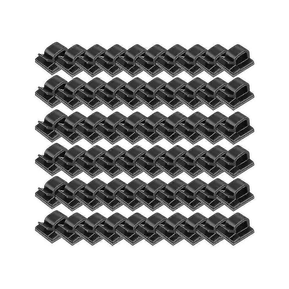 (Black) 60Pcs Outdoor Light Clips Upgraded Adhesive Outdoor Light Clips Light Holder 5778930933365