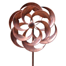 LERFUGI 360 Grad Metall Schwenkender Klassischer Windspinner Weidenblätter für Garten 70x20 Zoll