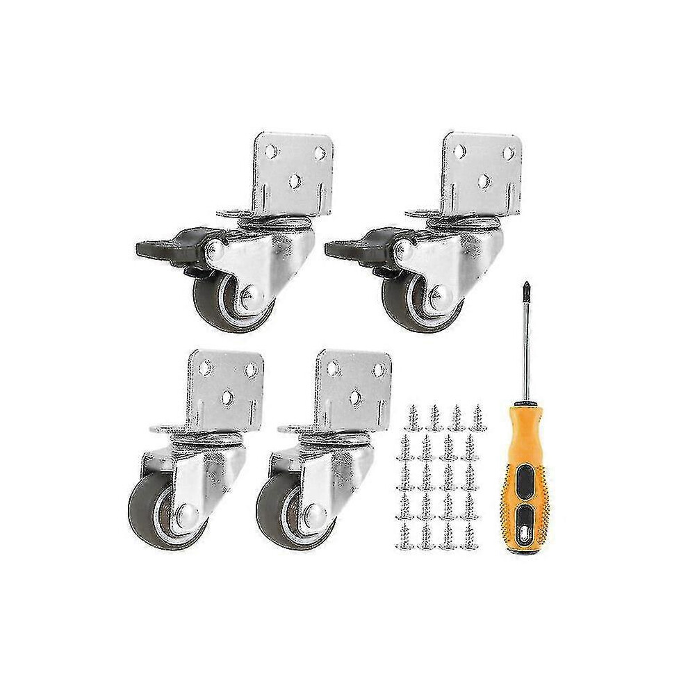 4 Pcs Furniture Castors Heavy Duty Casters Soft Rubber Swivel Caster Quite Roller Wheels For Moving Furniture Chair Crib Cabinet 5778930977932