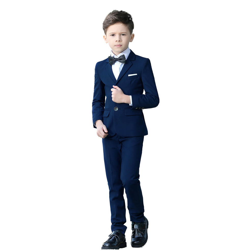 YuanLu Boys Costumes formels colorés Ensemble de costume 5 pièces Slim Fit