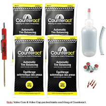 Counteract DIYK-10 Do It Yourself Tire/Wheel Balancing Beads Kit - Off -Road Medium/Heavy Duty Truck Tires (4) 10oz DIY Bead Bags (4) Valve Caps an