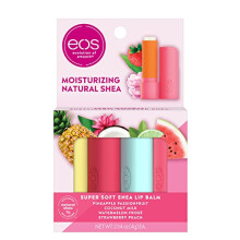 eos 100% Naturlig Variety Pack Läppbalsam, Kokosmjölk, Vattenmelon Frosé, Ananas Passionfruit & Jordgubb Persika