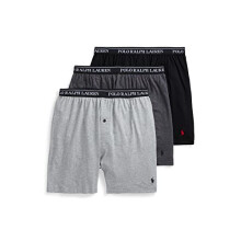 POLO RALPH LAUREN Klasyczny krój z 3-pakiem odprowadzających wilgoć dzianinowych bokserek Andover Heather/Madison Heather/Black MD