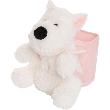 Tissue Box for Car ,Cartoon Plush Dog Car Stuffed Trash Bin,Creative Tissue Box Cover Multi-function Tissue And Trash Storage Holder Decorative