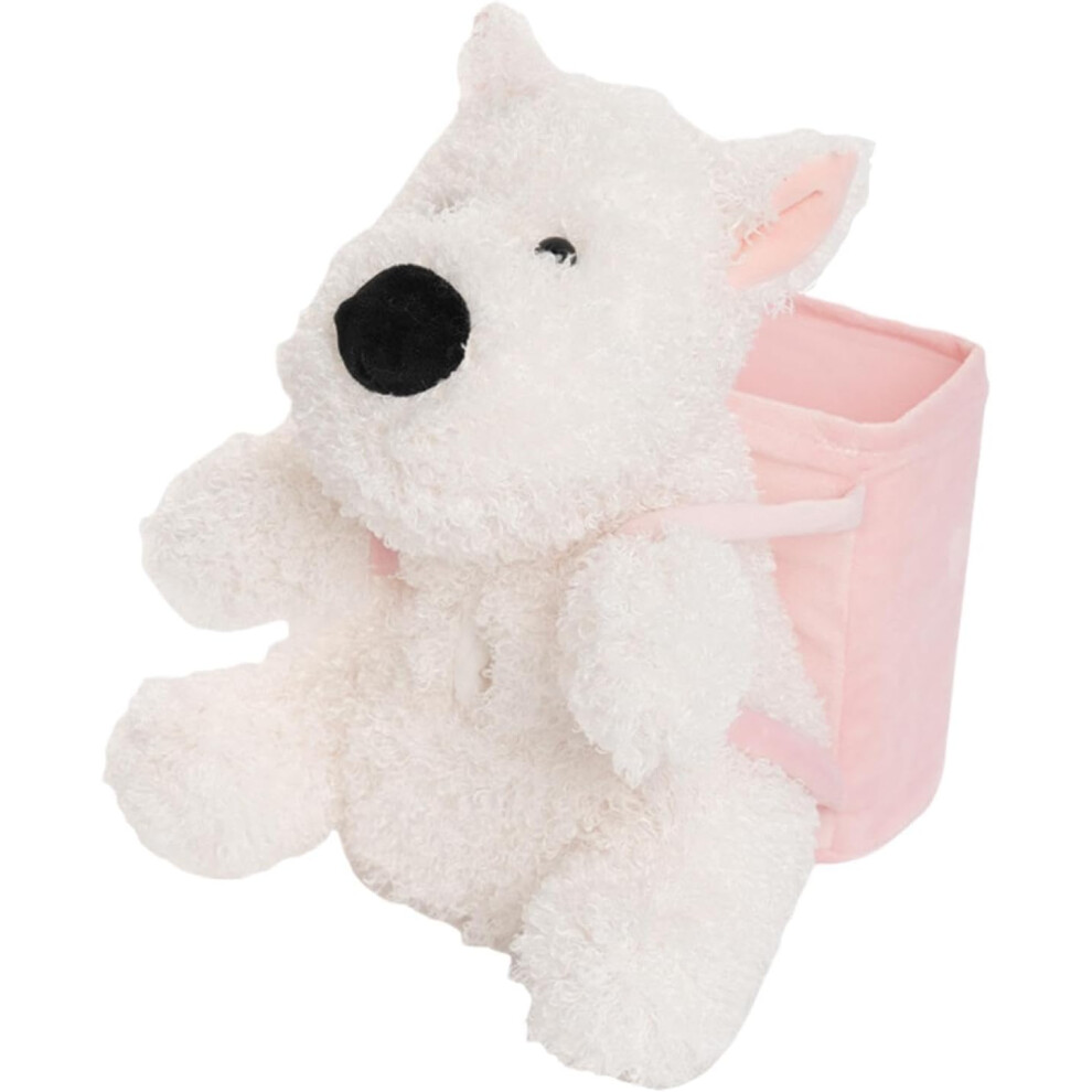 Tissue Box For Car ,Cartoon Plush Dog Car Stuffed Trash Bin,Creative Tissue Box Cover Multi-Function Tissue And Trash Storage Holder Decorative 9009412775903