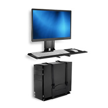 Mount-It! Monitor- und Tastatur-Wandhalterung mit CPU-Halter, höhenverstellbare VESA-Tastaturablage, 25 Zoll