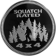 Squatch Badge Vurderet Bilemblem 4 x 4 Metal Automotive Bigfoot Badge 3D Metal Bil Badges Emblemer Runde Emblem Decals Bil Badge Decals Klisterm?