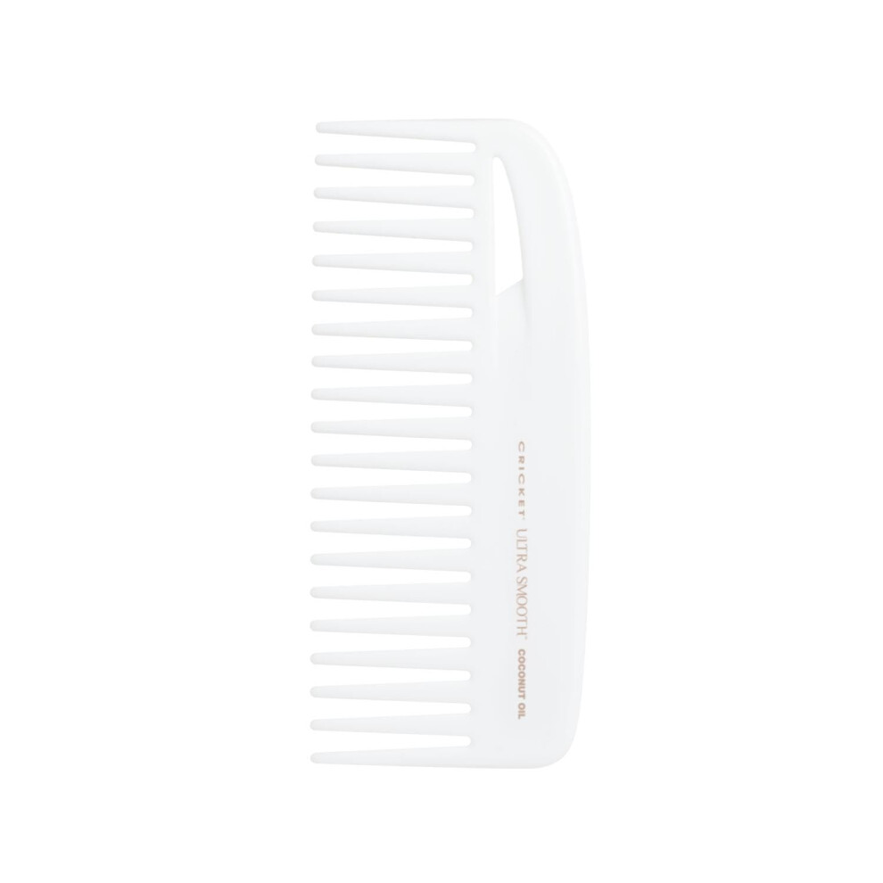 Kricket Unisex Cricket Ultra Smooth Coconut Conditioning Comb Anti-Frizz Detangler For Mid-Length, Thick And Textured Hair With Keratin Protein Infused Plastic