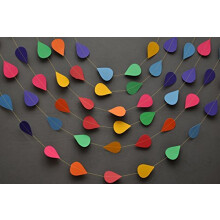 Rainbow Raindrop garland, Paper raindrops, Raindrop paper garland, Nursery decor,April showers,Spring garland,Raindrop baby shower,