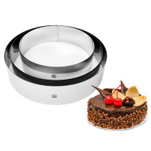 NewlineNY Inele din o?el inoxidabil pentru mousse de prajitura pentru crearea de aperitive rotunde Salate turnate Prajituri mousse ?i deserturi S