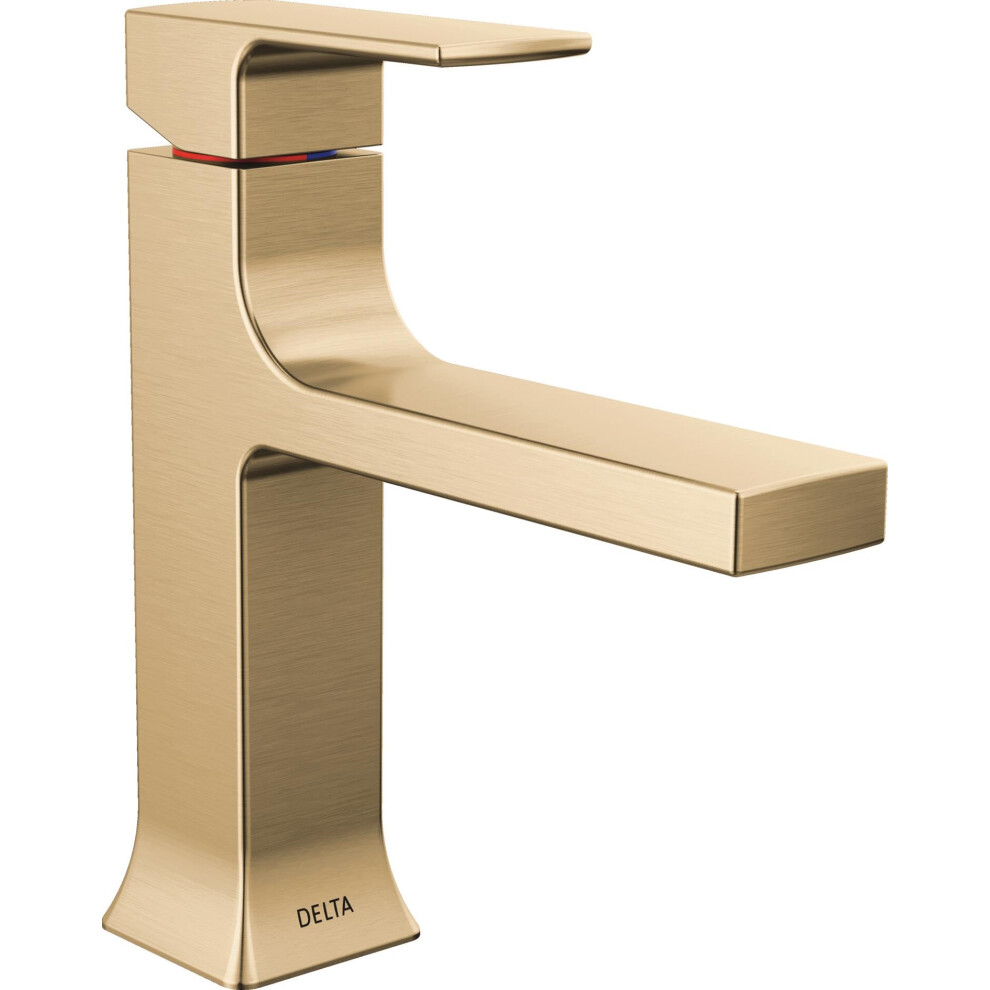 Photos - Tap Delta Faucet Velum Single Hole Bathroom Faucet, Gold Bathroom Sink Faucet, Single Handle Bathroom Faucet, Bath Faucet, Pop-U 