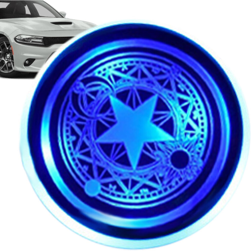 (Magic Circle) Car Cup Holder Mat,Anti-Slip Car Cup Holder Coaster With Led S, Drink Cup Mat Vehicle Interior Decoration Atmosphere Light 9009412775910
